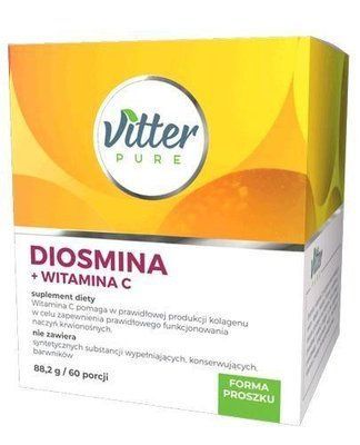 Vitter Pure, Диосмин + Витамин С, для кровеносных сосудов, порошок, 88,2 г 104581 фото