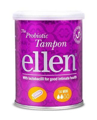 Ellen Probiotic Mini Tampons &mdash; пробіотичні тампони, 14 шт. 105282 фото