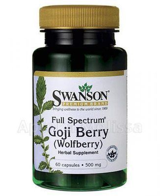 Swanson Full Spectrum Goji 500 mg &mdash; Екстракт плодів годжі, 60 шт. 105518 фото