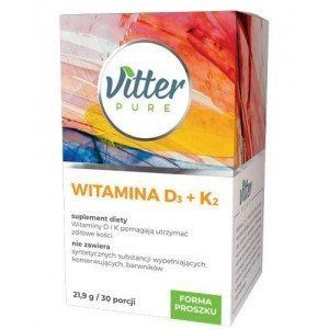 Witamina D3 + K2 - витамин К2 и D3 для здоровья костей и зубов, порошок, 21,9 г, 30 порций 102784 фото