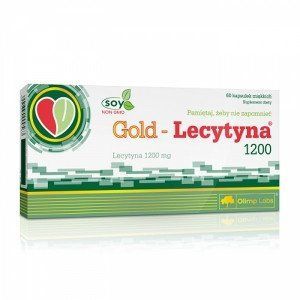 Olimp Gold Lecytyna 1200 - питание для клеток мозга, нервной системы, 60 кап. 103435 фото