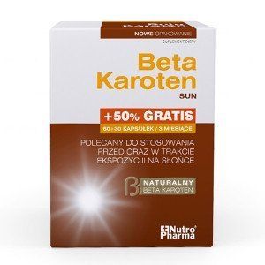 Beta-Karoten Sun - для здоровья кожи, 6 мг, 90 кап. 103788 фото