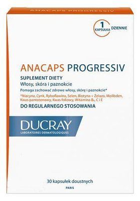 Ducray Anacaps Progressiv &mdash; для здоров'я та краси волосся, 30 кап. 104889 фото