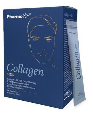 PharmoVit Collagen Men - добавка для мужчин, , которая содержит гидролизованный рыбий коллаген, 20 пакетиков 105474 фото