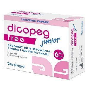 Dicopeg Junior Free - при хронических запорах и кишечных расстройствах у младенцев с 6 мес., 14 саше 104040 фото