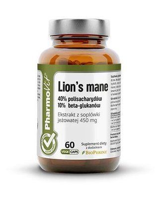 Pharmovit Lion's Mane 40% полисахаридов 10% бета-глюканов - Ежовик гребенчатый , 60 кап. 105702 фото