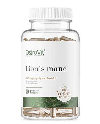 OstroVit Lion's mane &mdash; Екстракт гриба Їжачок гребінчастий для здоров'я головного мозку, 60 кап. 105697 фото