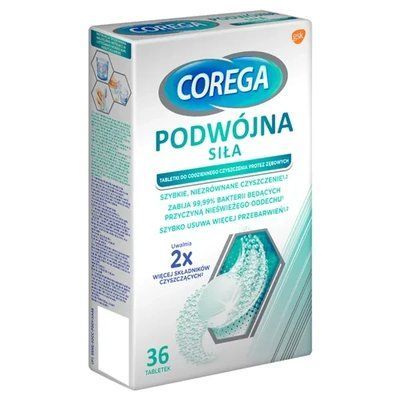 Corega Tabs подвійна сила, таблетки для чищення зубних протезів, 36 табл 105191 фото