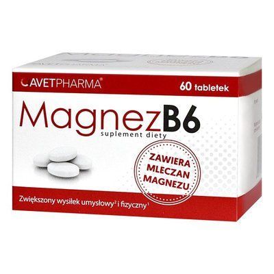 Magnez B6 (Магний B6) - для здоровых костей, зубов и мышц, 60 шт 101247 фото