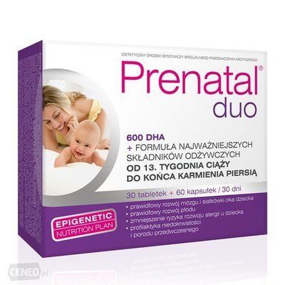 PRENATAL DUO, PRENATAL CLASSIC Пренатальна DUO, 30 таблеток Пренатальна + DHA, 60 капсул 104298 фото